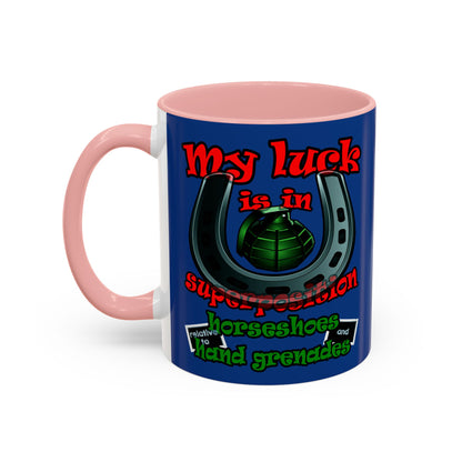 my luck - Accent Mug (dark blue)