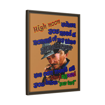 high noon - framed canvas art (light brown)