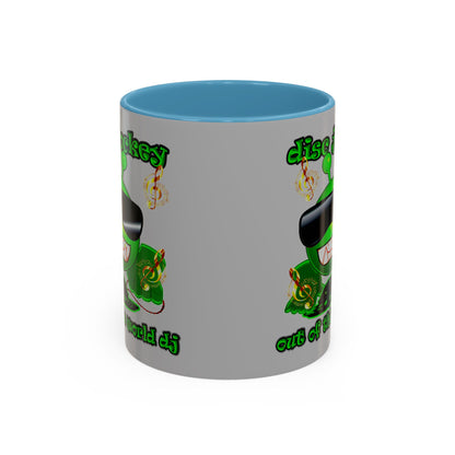 disc jockey - Accent Mug (light grey)