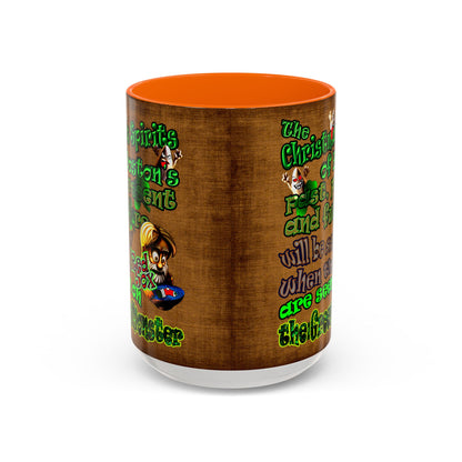 christmas spirits of boston - Accent Mug (brown papyrus)