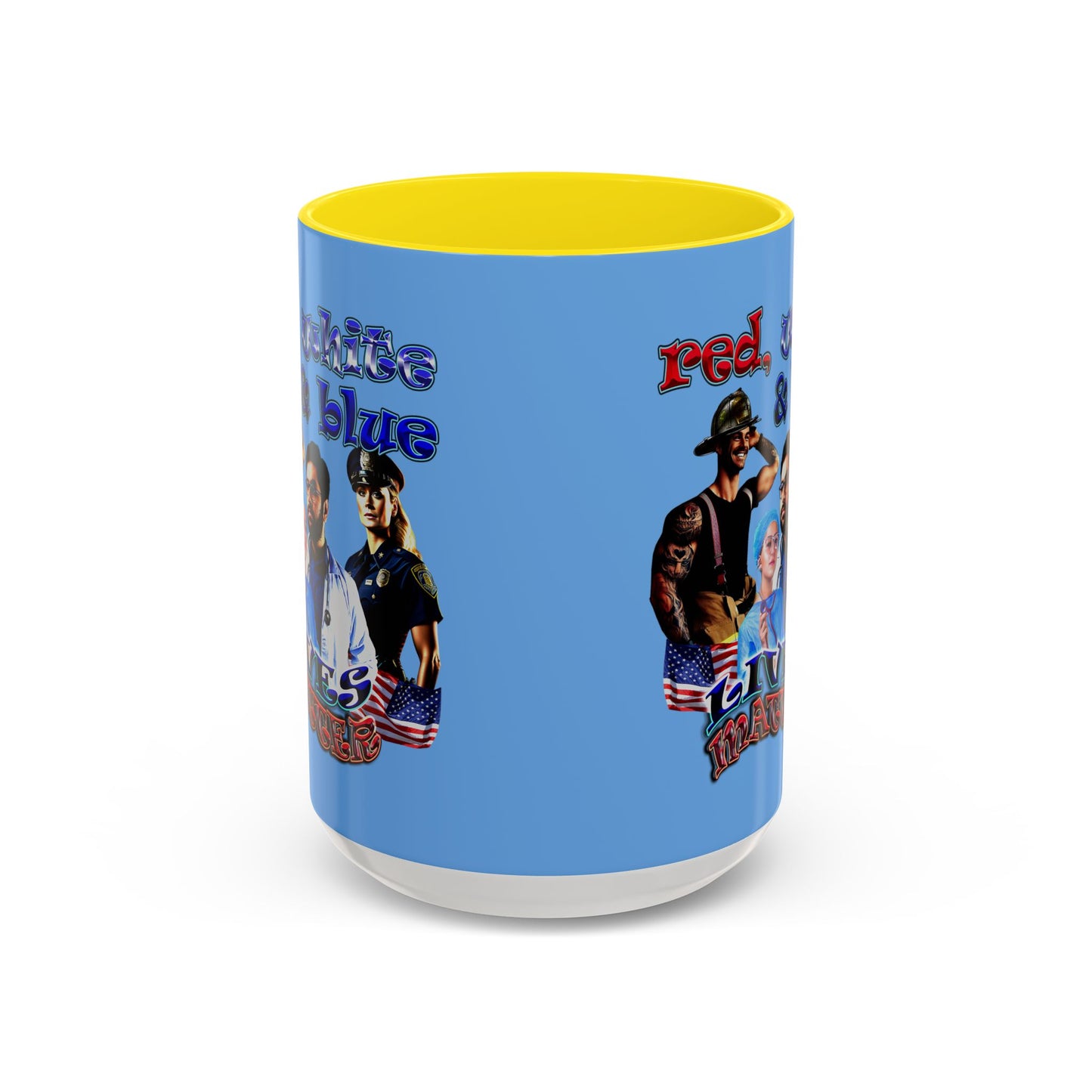 rw&b lives matter - Accent Mug (light blue)