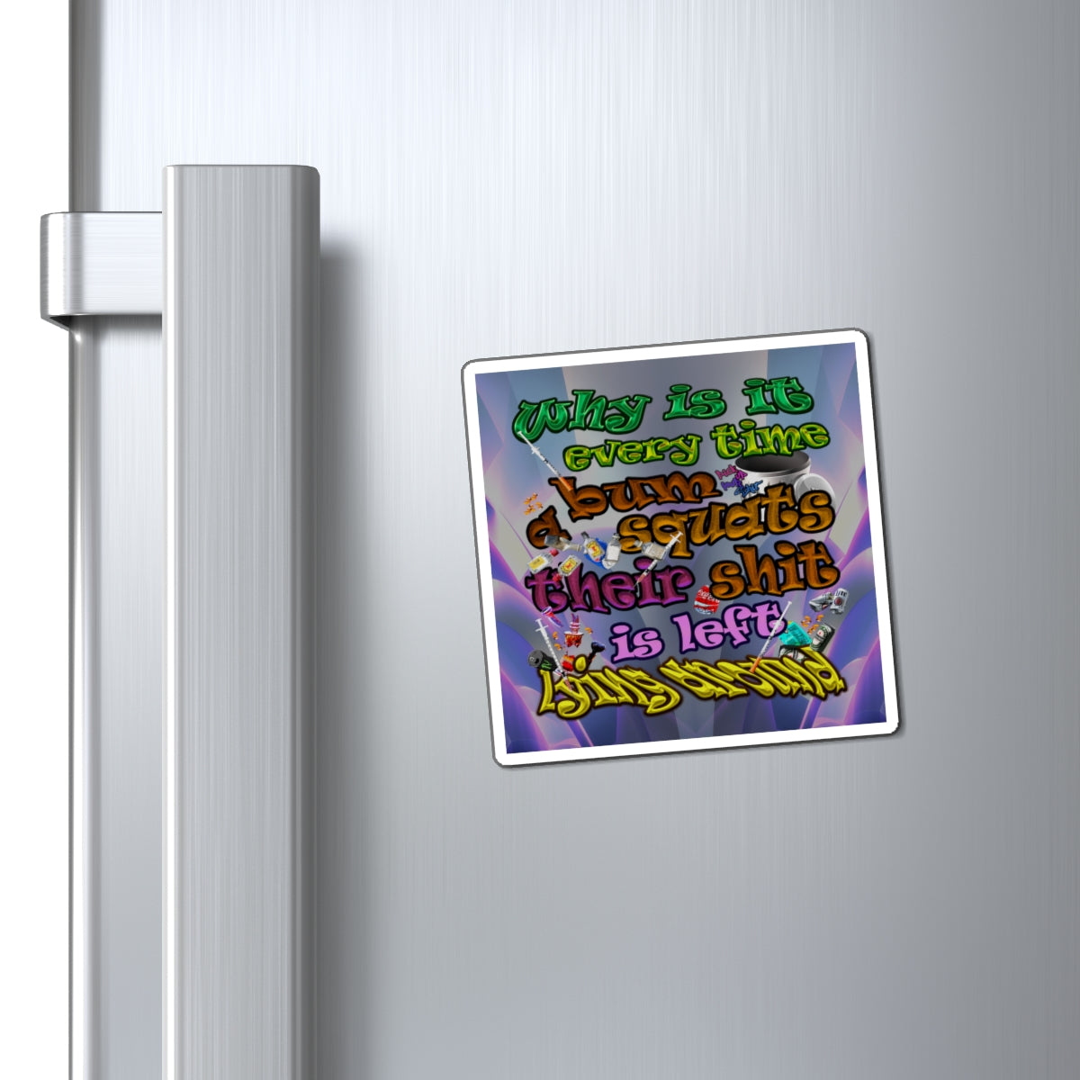 the bum's shit - Magnets - (grey-pink wave)