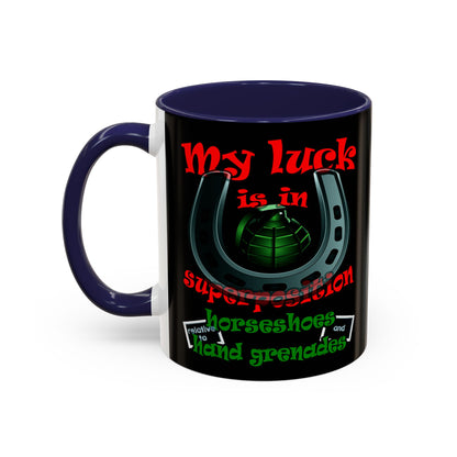 my luck - Accent Mug (black)