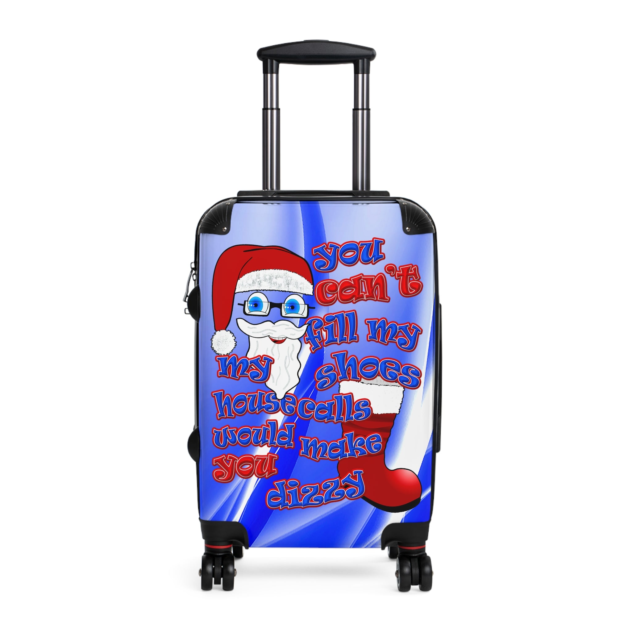 santa's shoes - Suitcase (blue-white wave)