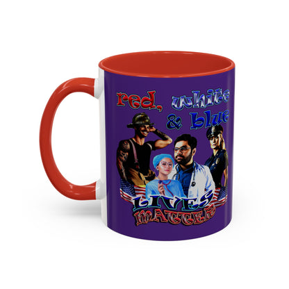 rw&b lives matter - Accent Mug (purple)