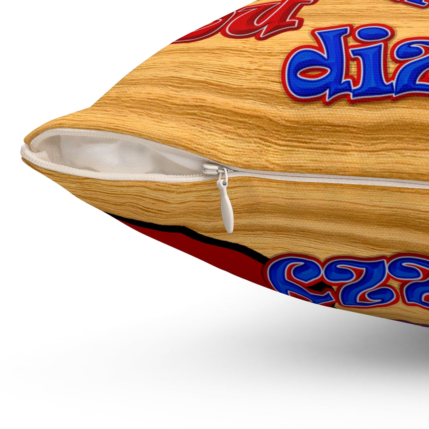 santa's shoes - Spun Polyester Square Pillow - (butterscotch wood finish)