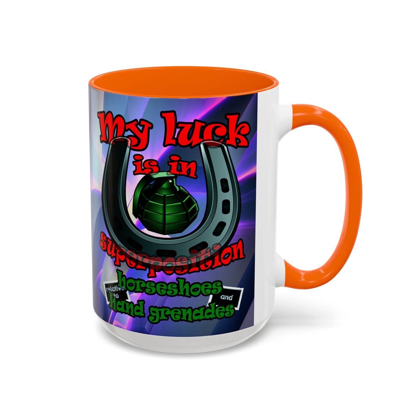 my luck - Accent Mug (grey-pink wave)