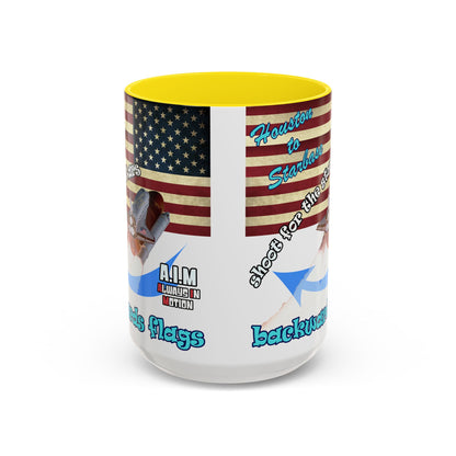 shoot for the stars - Accent Mug (white)