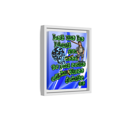 og - framed canvas art (blue-white wave)