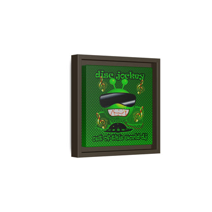 disc jockey - framed canvas art (logo green)