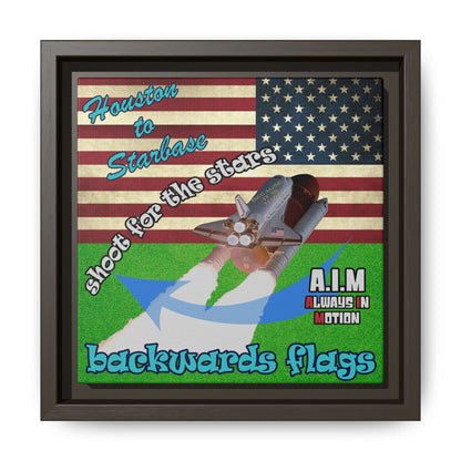shoot for the stars - framed canvas art (green turf)