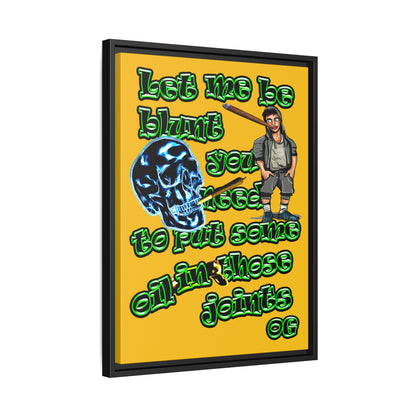 og - framed canvas art (yellow)