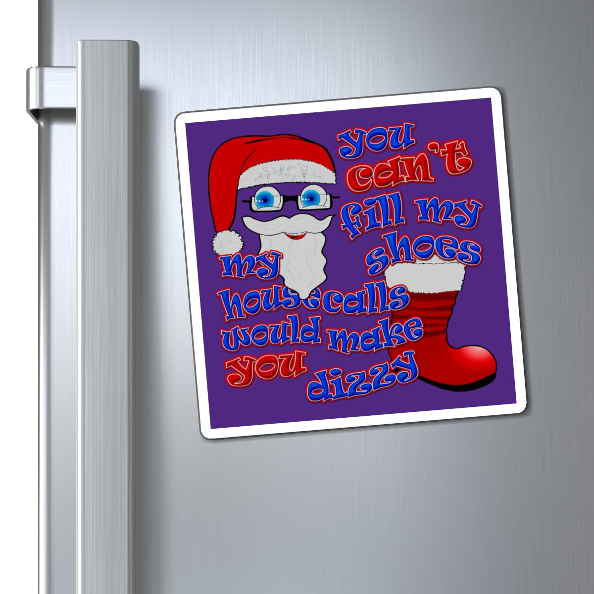 santa's shoes - Magnets - (purple)