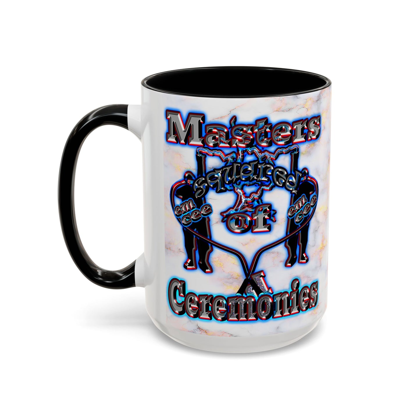 em cee squared - Accent Mug (white marble)