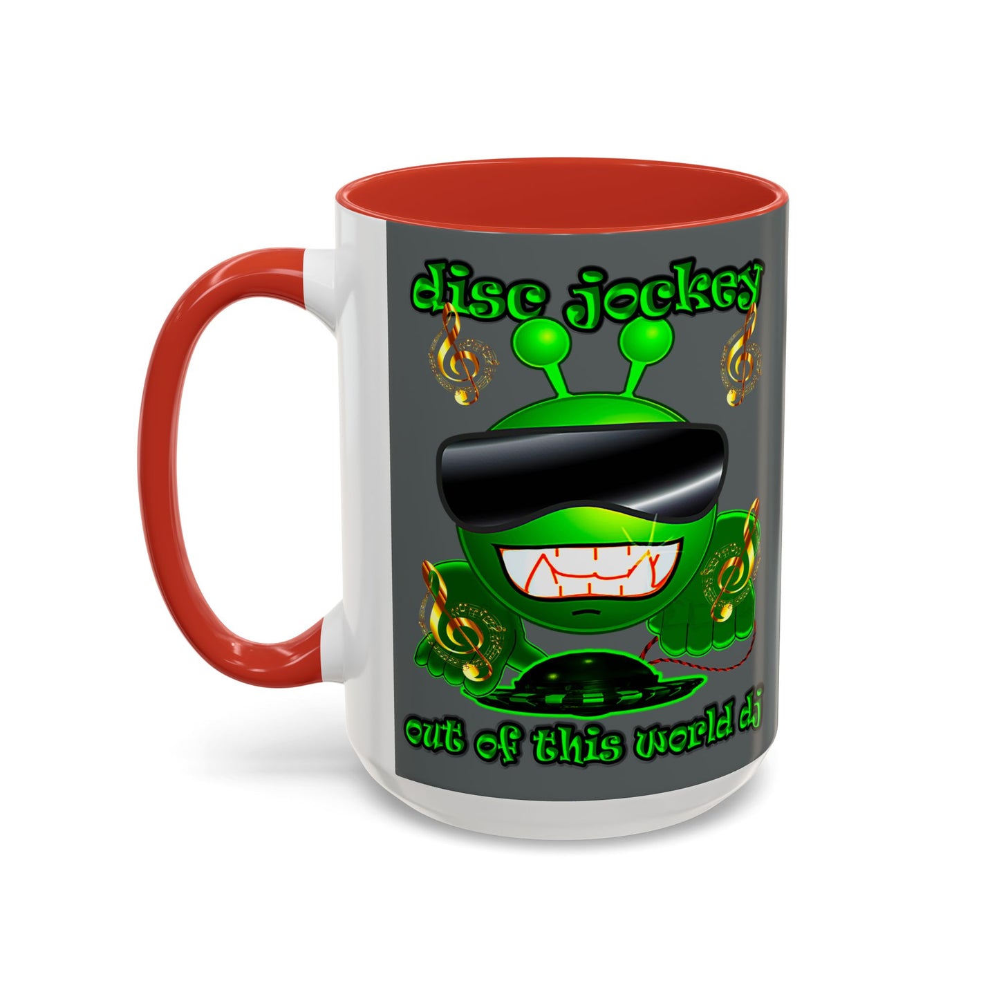 disc jockey - Accent Mug (dark grey)