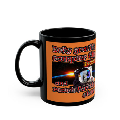 defy conquer reach - Black Mug (crusta)