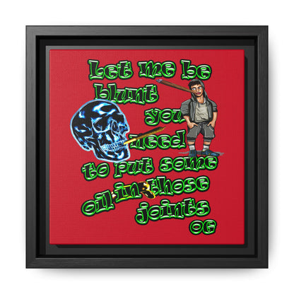 og - framed canvas art (dark red)