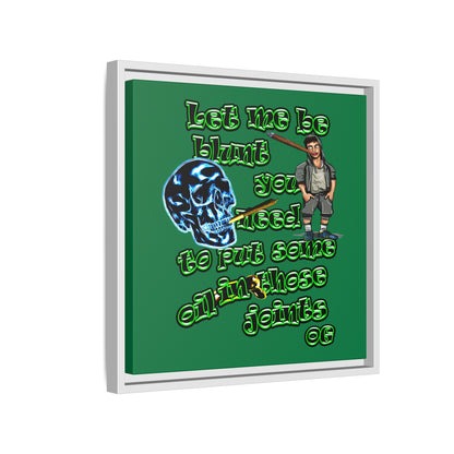 og - framed canvas art (dark green)