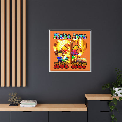 love peace - framed canvas art (crusta)