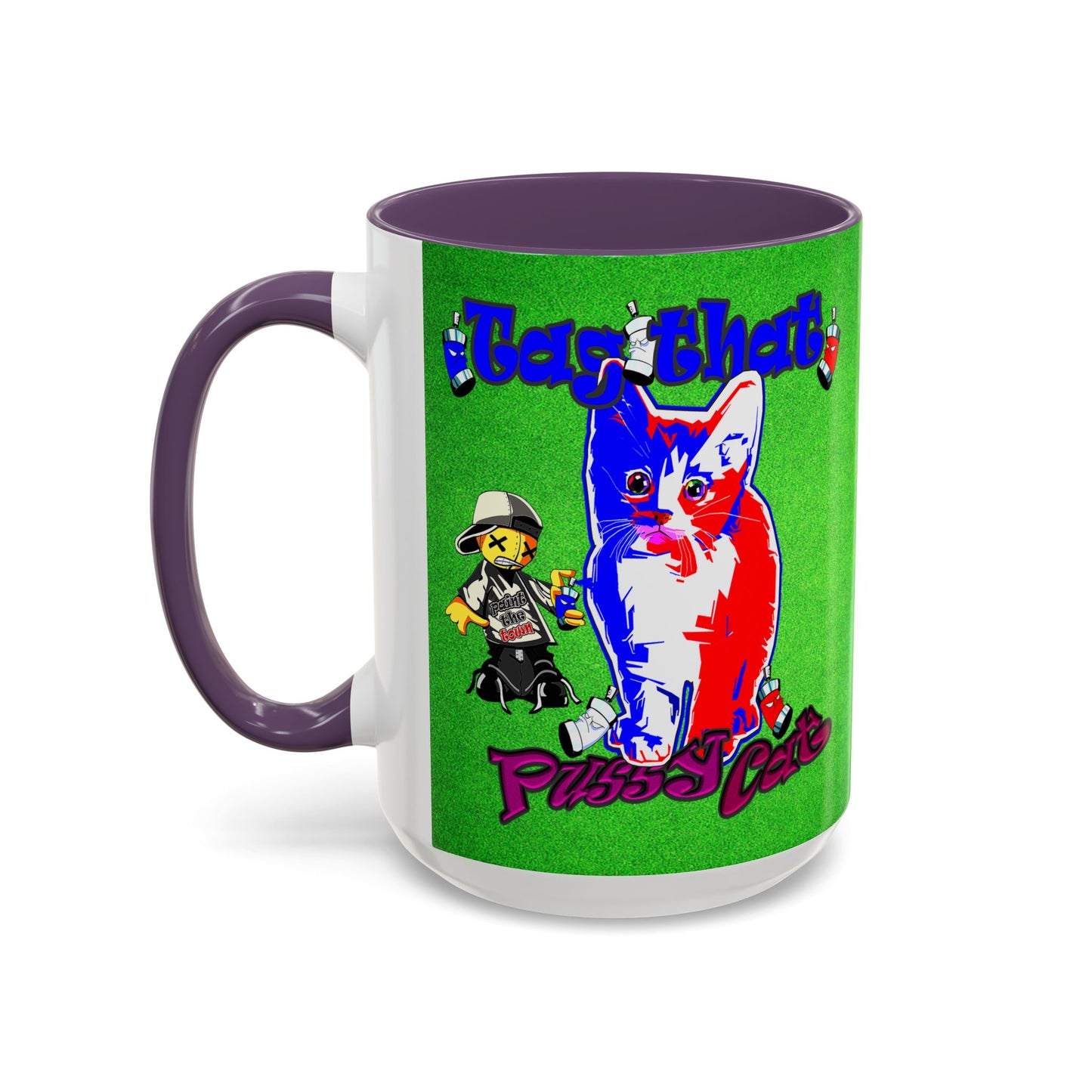tag that - Accent Mug (green turf)