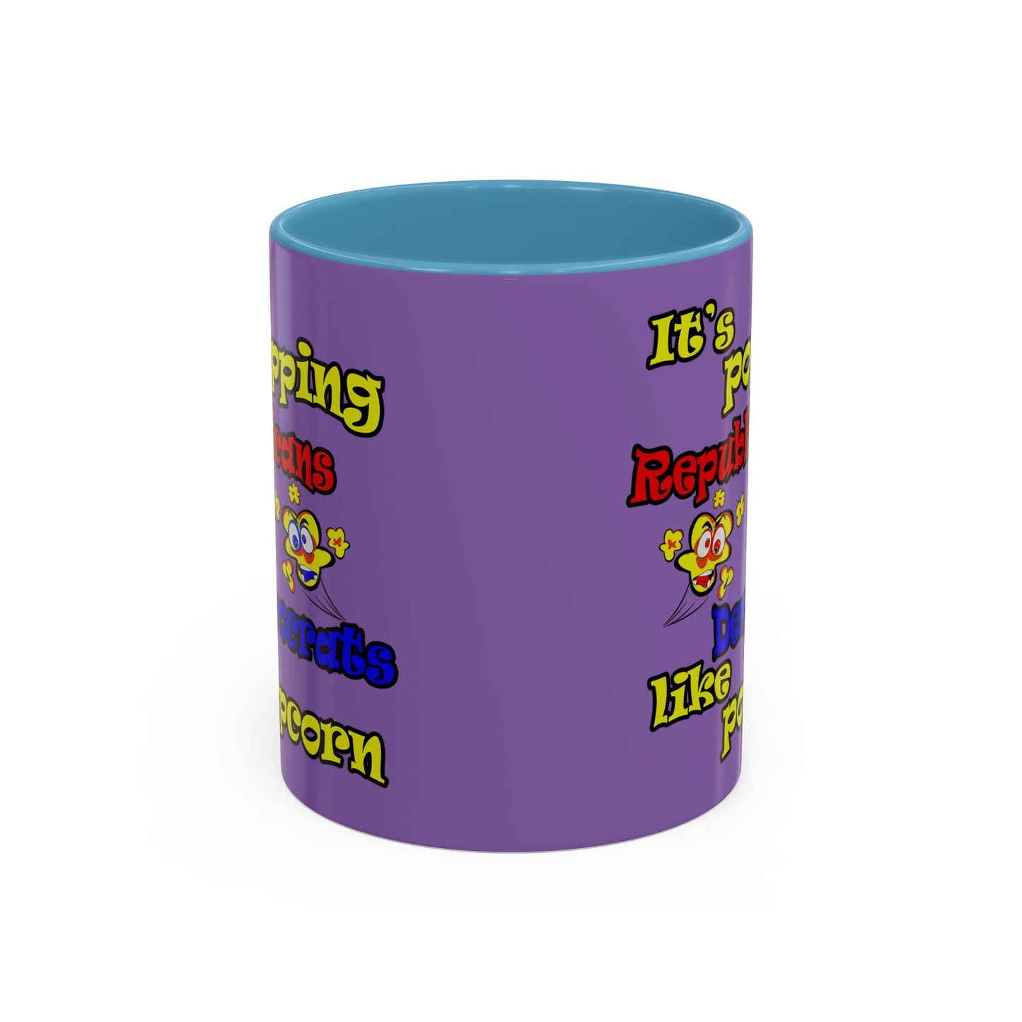 popping like popcorn - Accent Mug (light purple)
