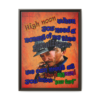high noon - framed canvas art (burnt orange)