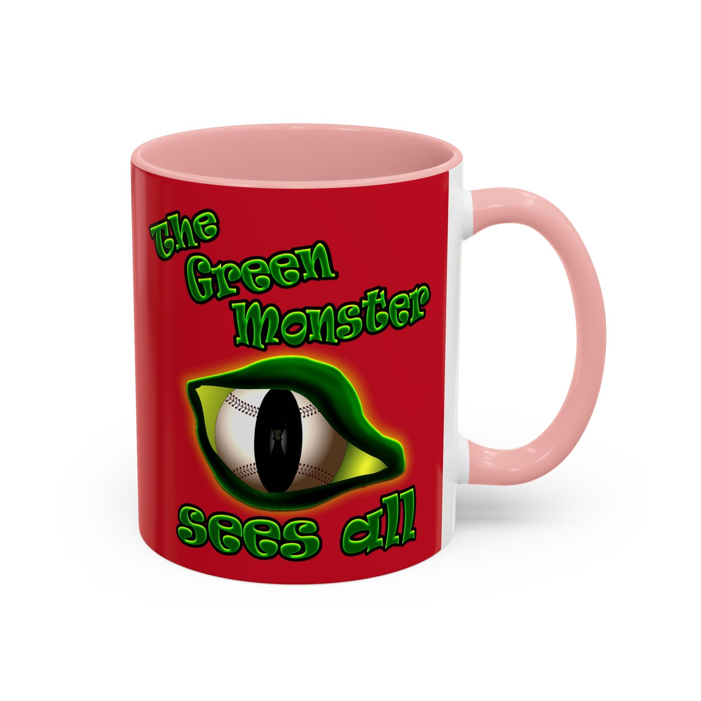 green monster - Accent Mug (dark red)