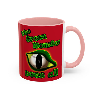 green monster - Accent Mug (dark red)