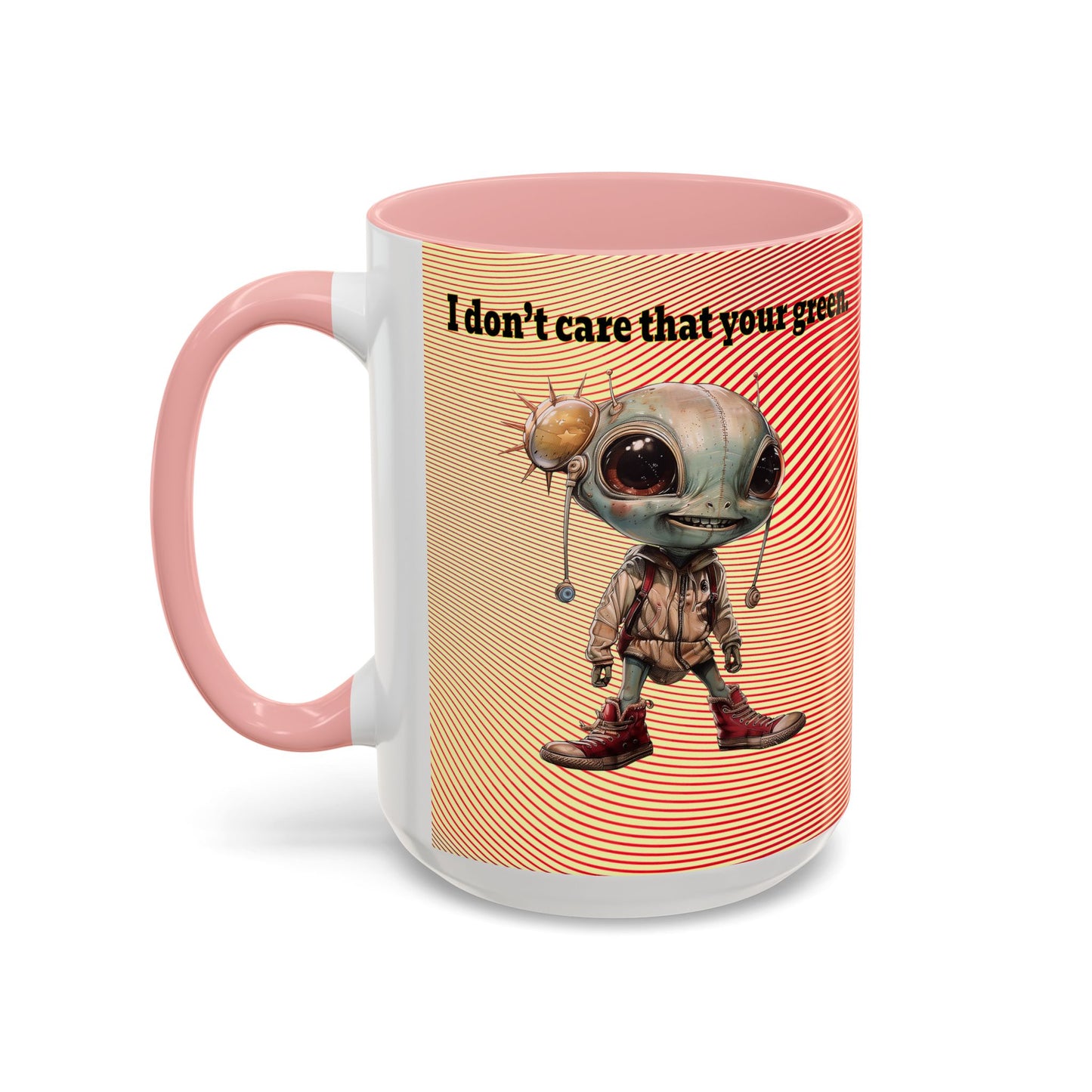 I don't care that your grey - Accent Mug (yellow-orange wave)