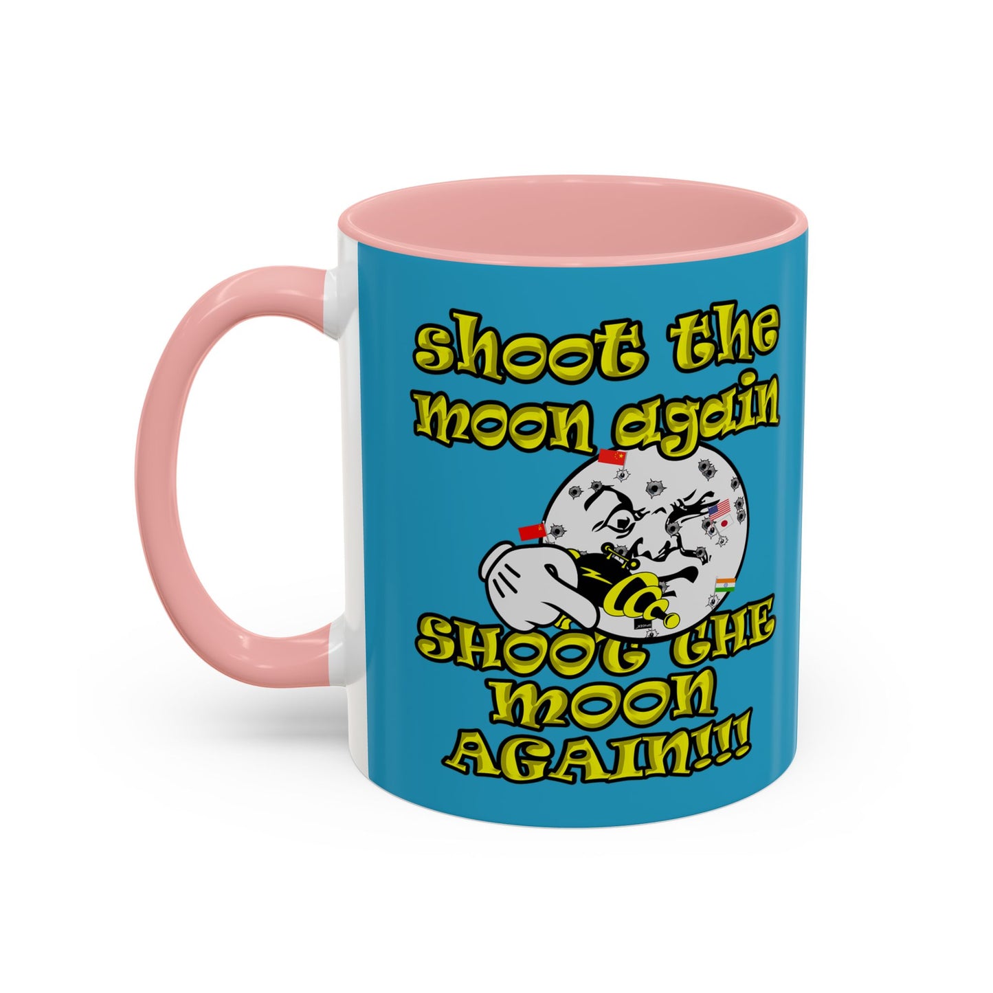 shoot the moon again - Accent Mug (turquoise)