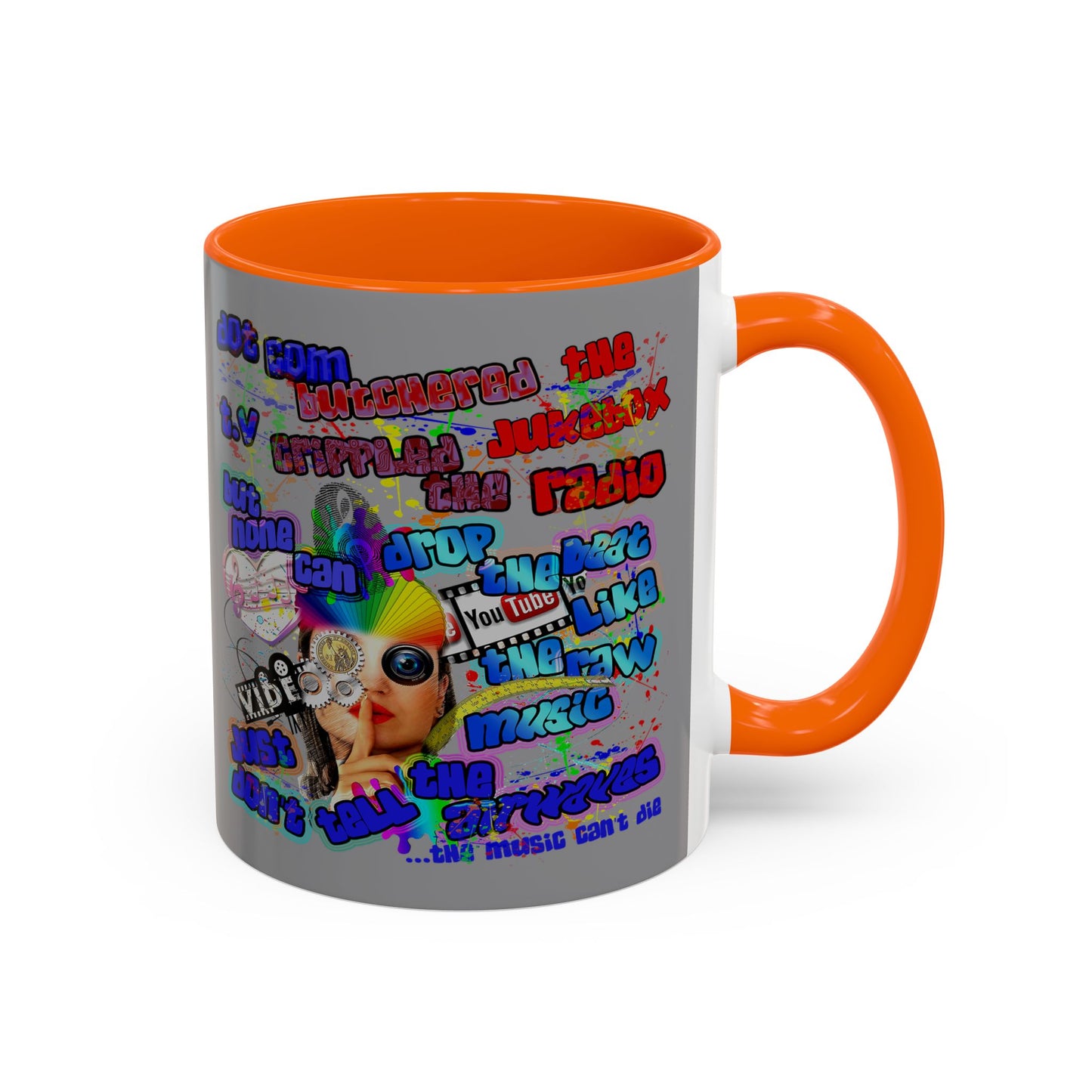 drop the beat - Accent Mug (grey)
