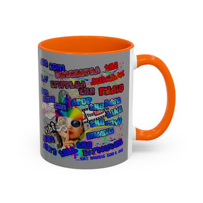 drop the beat - Accent Mug (grey)