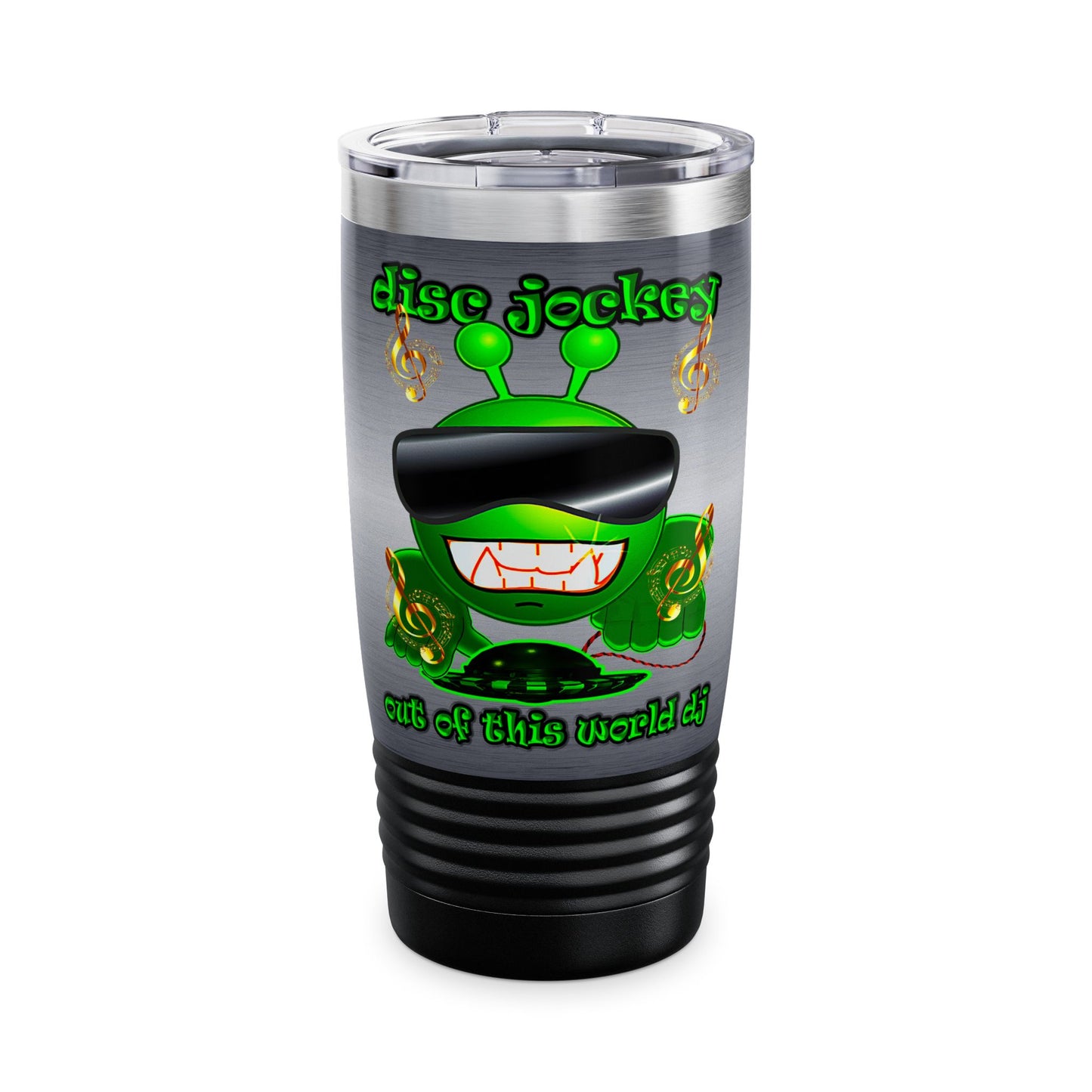 disc jockey - Ringneck Tumbler, 20oz (brushed nickel)