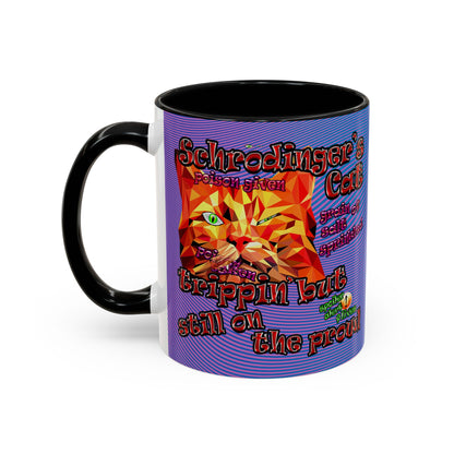 schrodinger's cat - Accent Mug (light blue-purple wave)