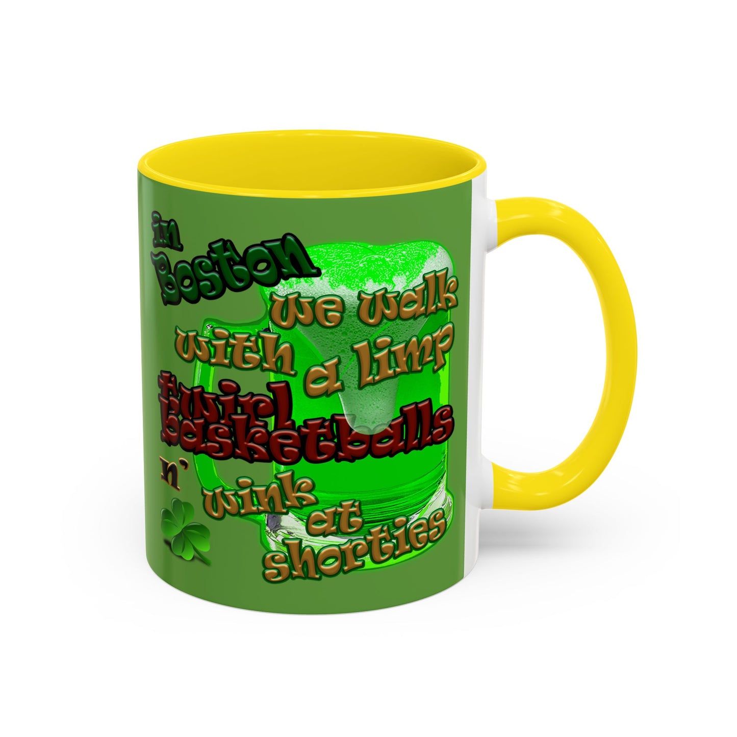 celtics logo - Accent Mug (green)