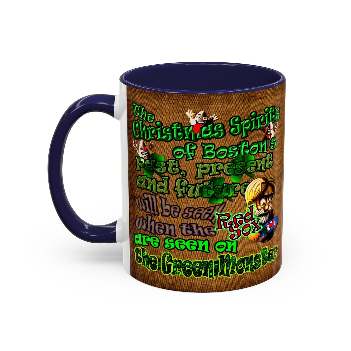 christmas spirits of boston - Accent Mug (brown papyrus)