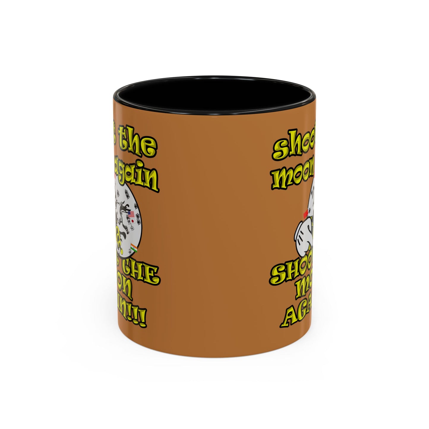 shoot the moon again - Accent Mug (light brown)