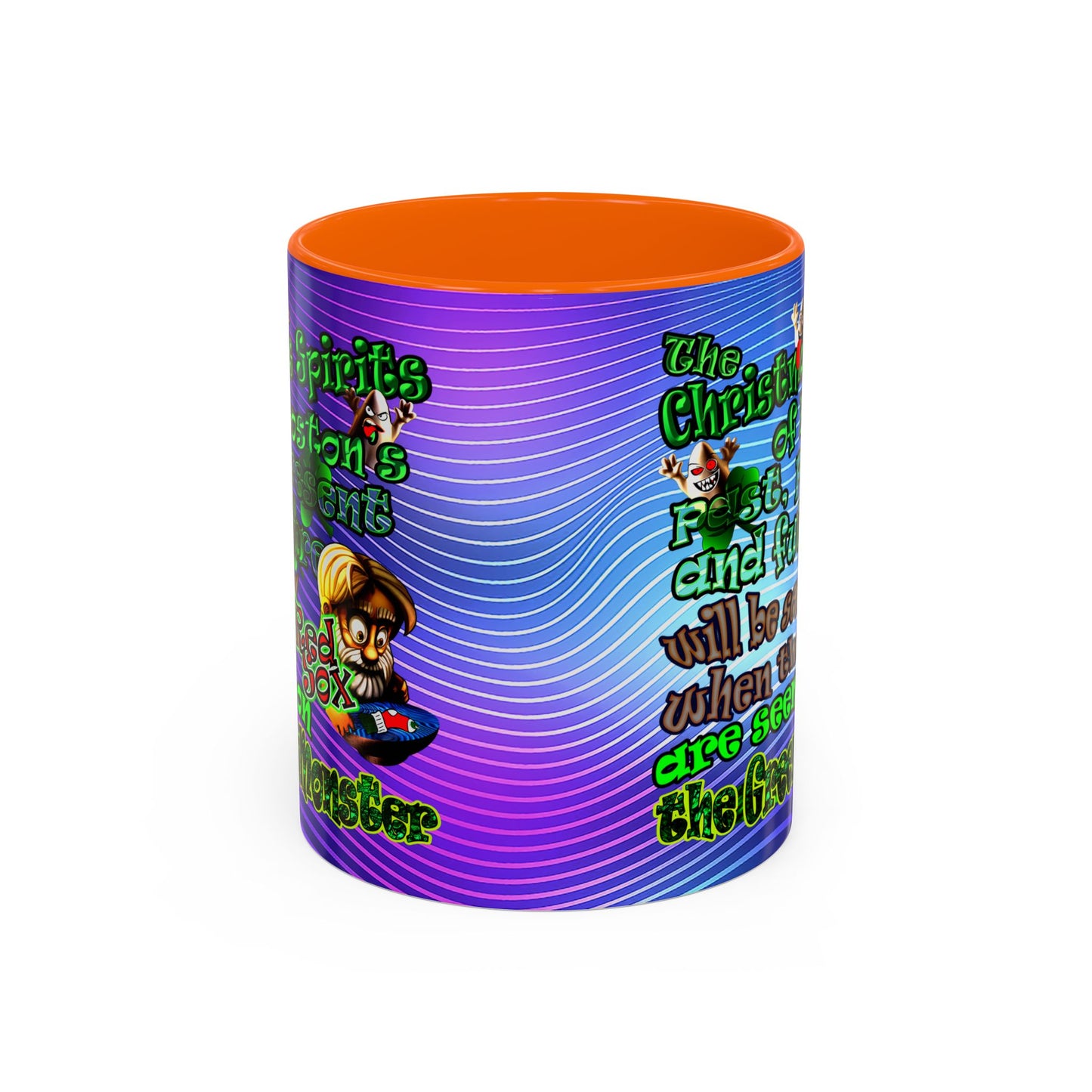 christmas spirits of boston - Accent Mug (purple wave)