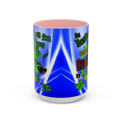 celtics logo - Accent Mug (blue-white wave)