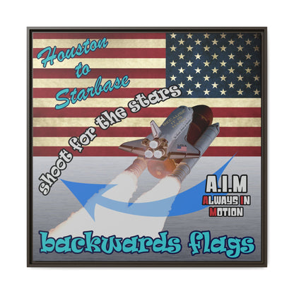 shoot for the stars - framed canvas art (brushed nickel)