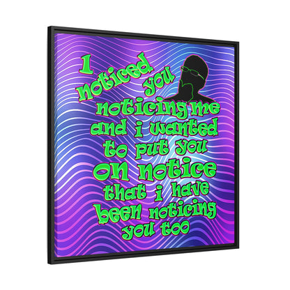 noticed you noticing - framed canvas art (purple wave)