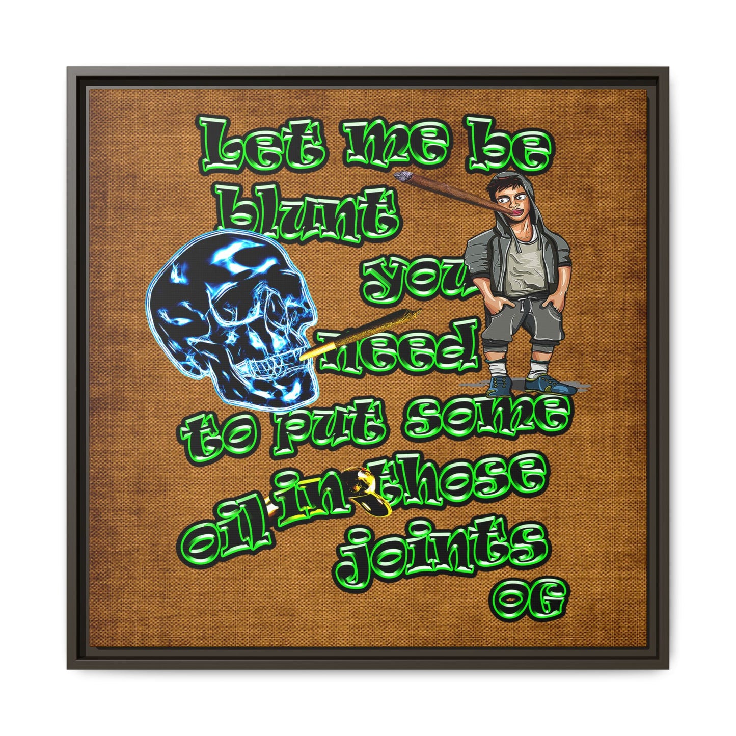 og - framed canvas art (brown papyrus)