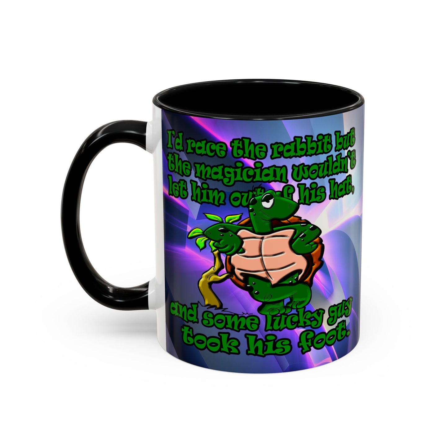 turtle race - Accent Mug (grey-pink wave)