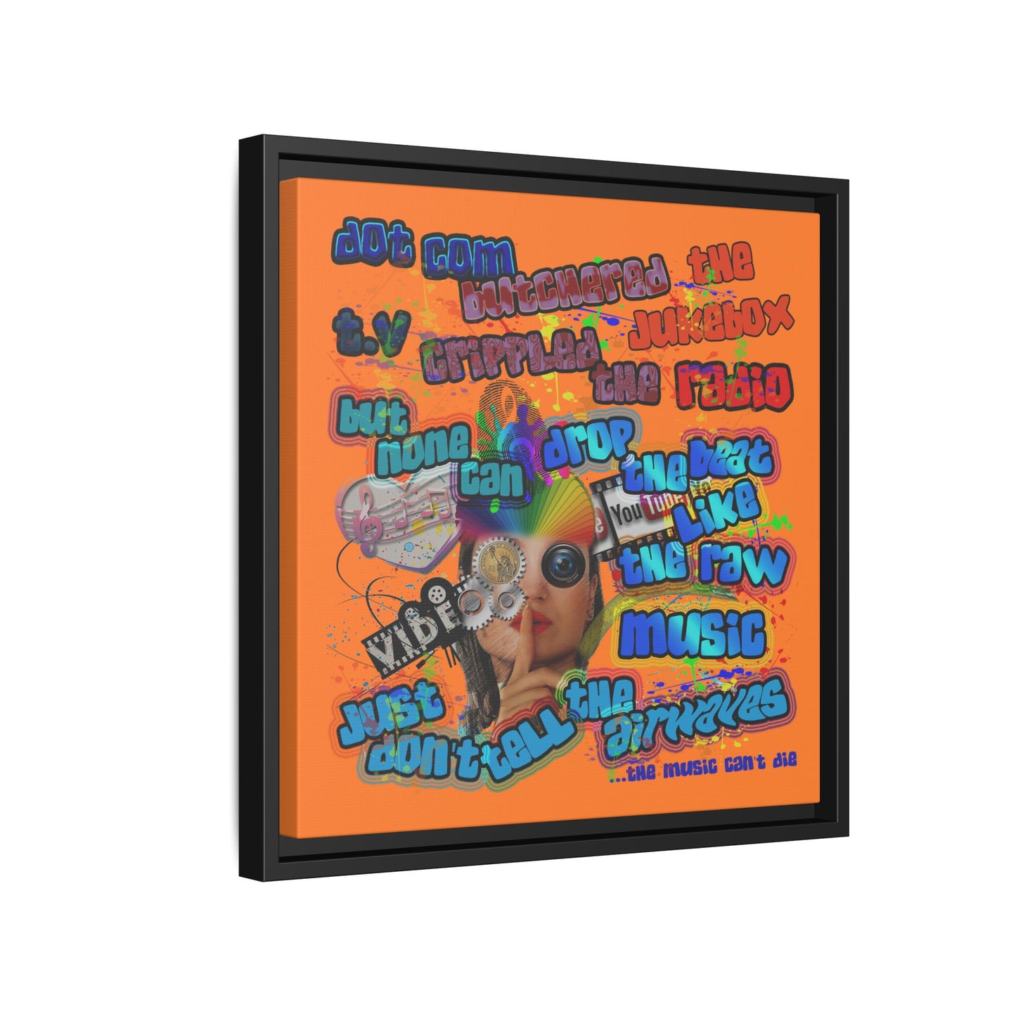 drop the beat - framed canvas art (crusta)