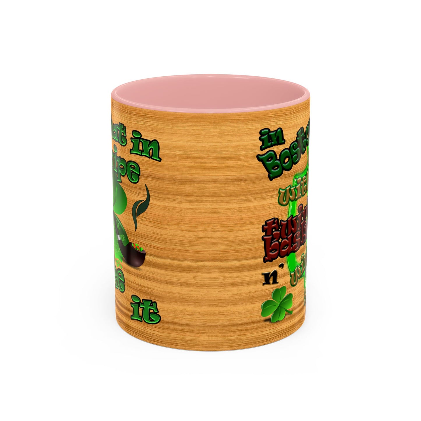 celtics logo - Accent Mug (butterscotch wood finish)