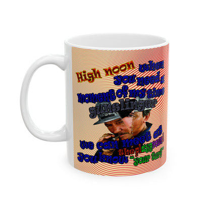 high noon - White Mug (yellow-orange wave)