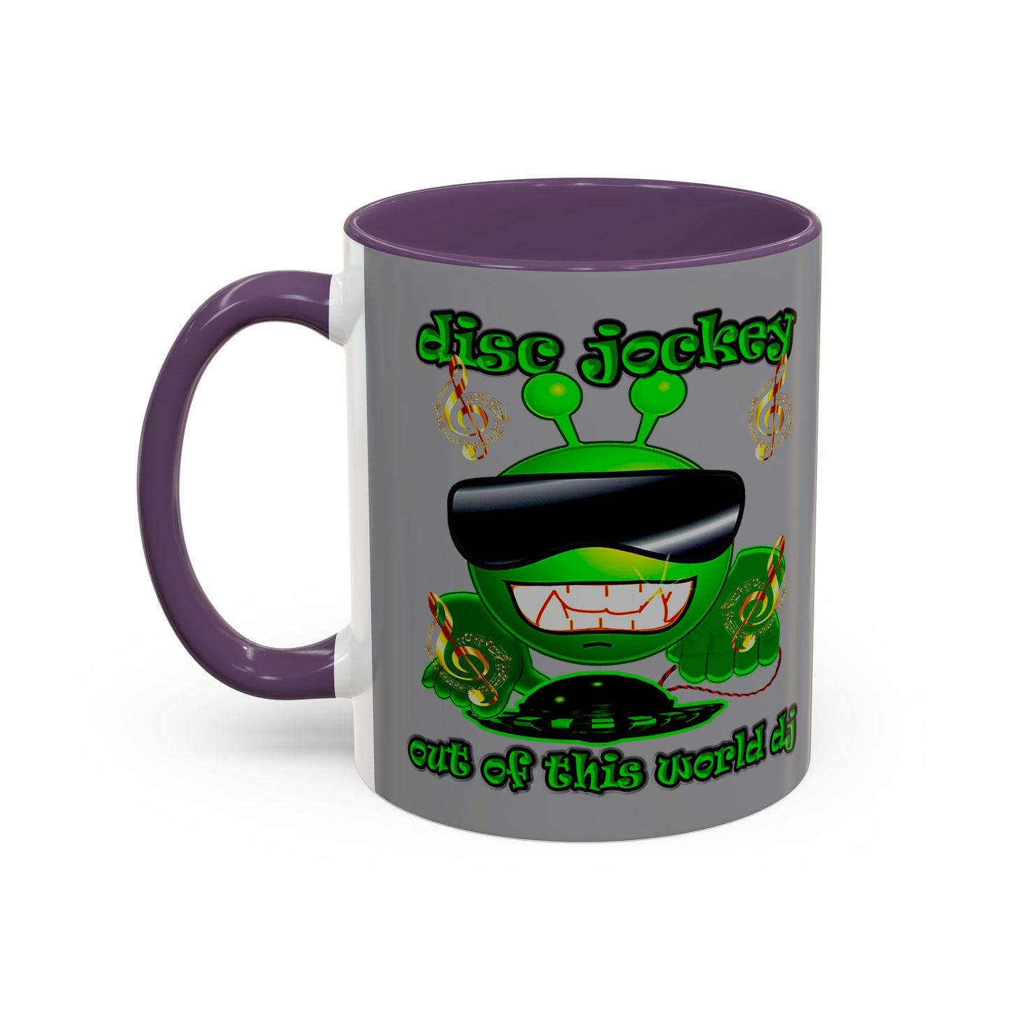 disc jockey - Accent Mug (grey)