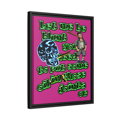 og - framed canvas art (pink)