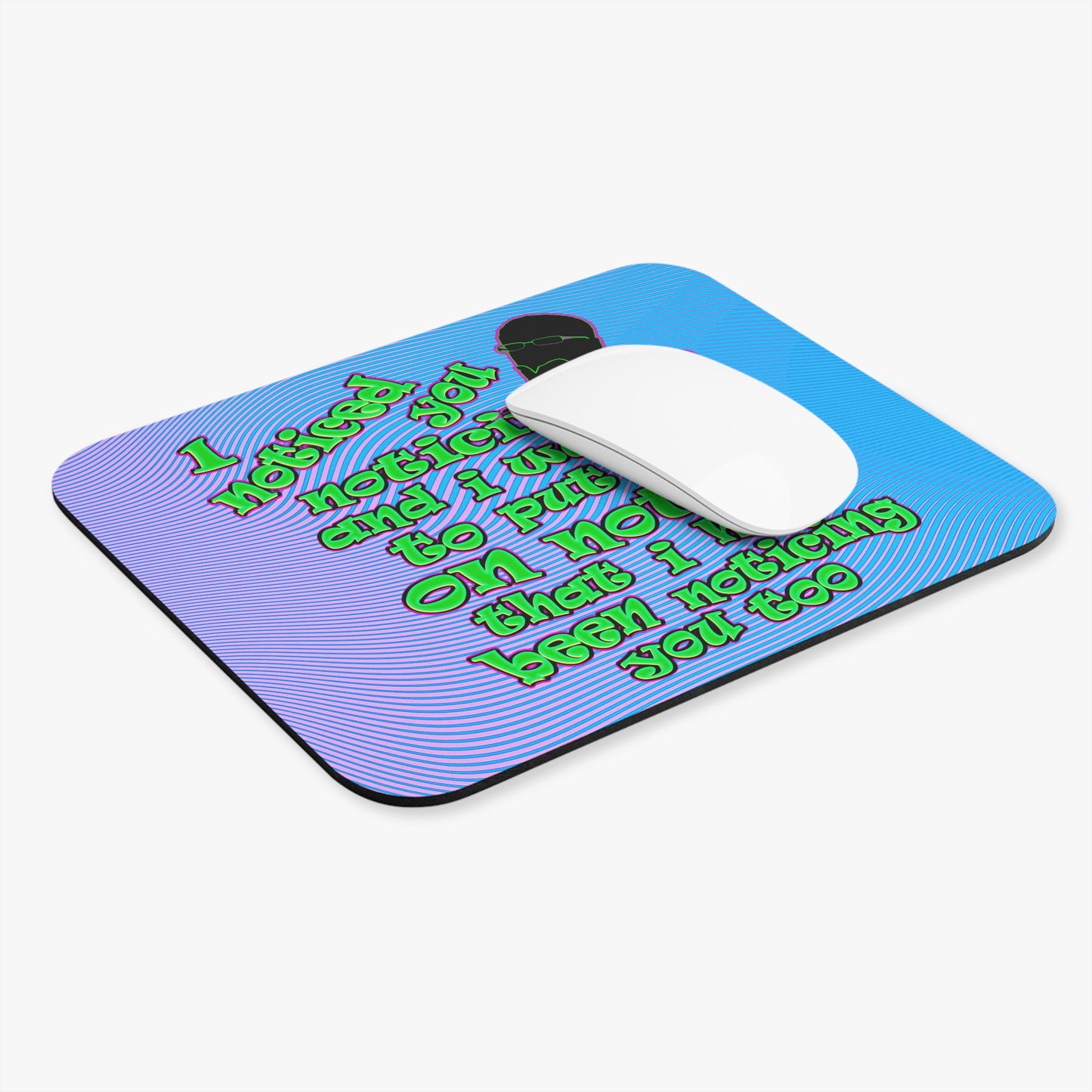 noticed you noticing - Mouse Pad (Rectangle) (light blue-purple wave)
