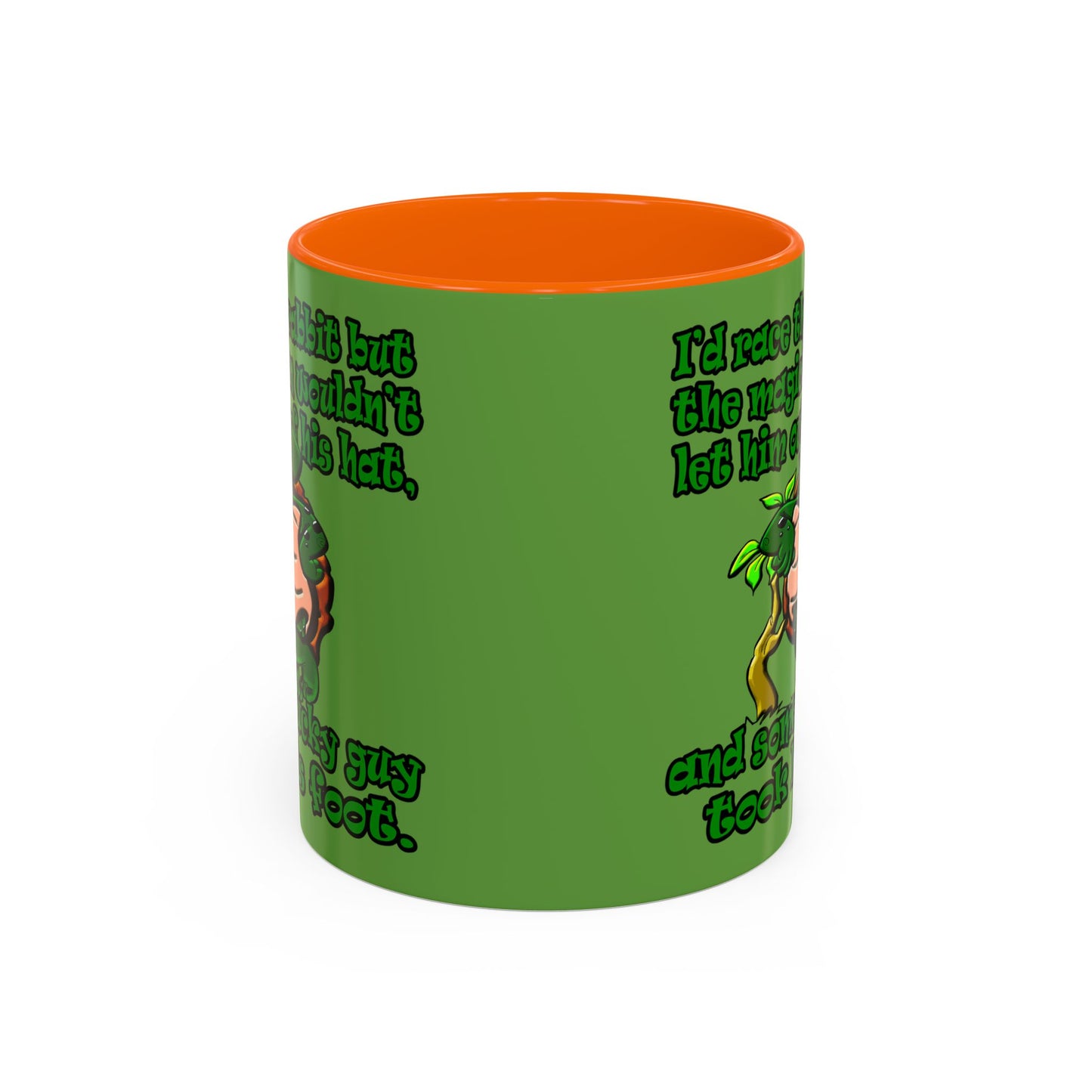 turtle race - Accent Mug (green)